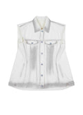 Denim Black Wash White