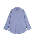 White Stripe on Blue Background