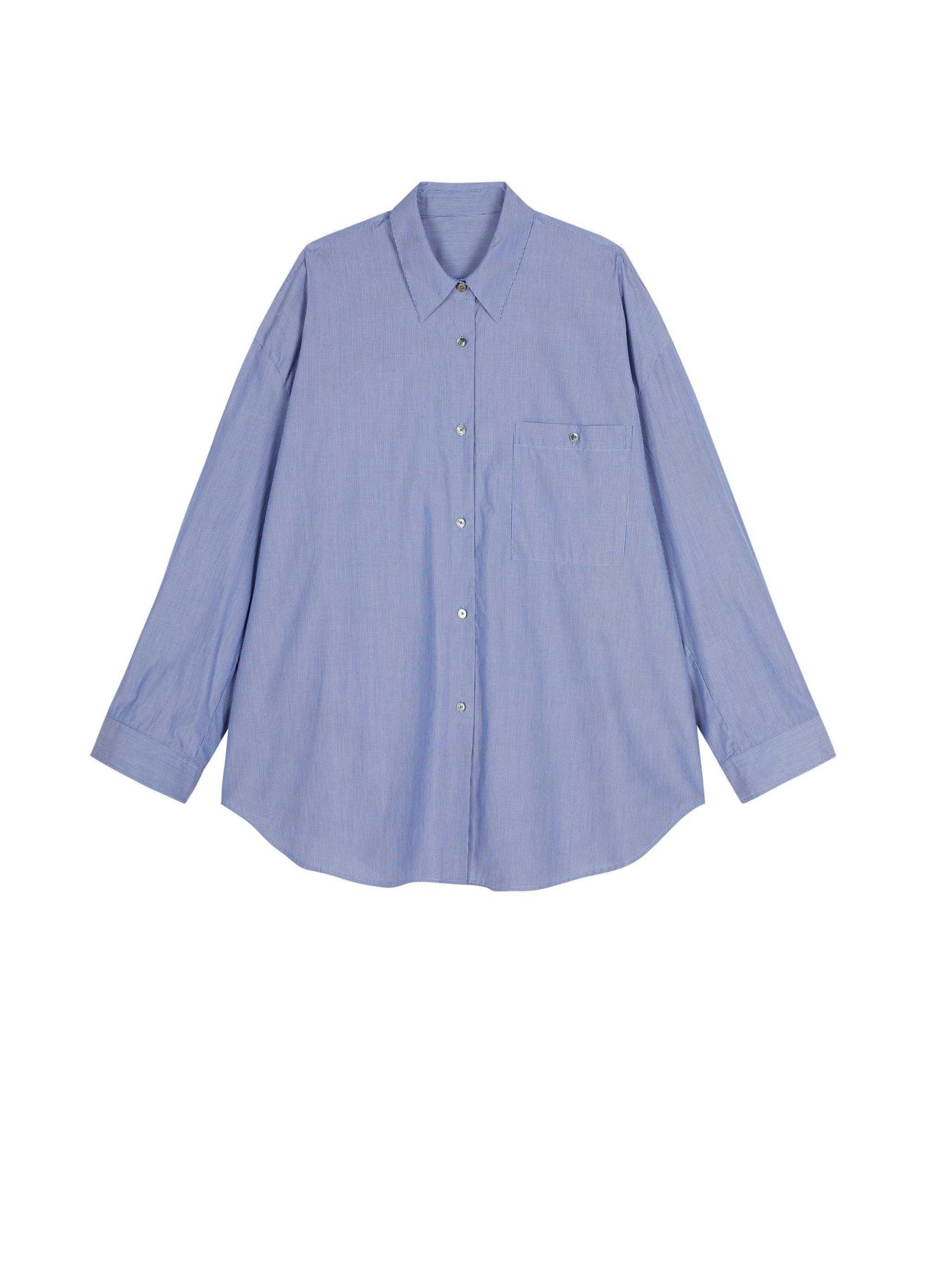 White Stripe on Blue Background