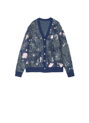Sweater | Basulan Wool Hand-painted Kew Garden Colorful Loose Mid-length Cardigan JNBY25 Winter New Product 5PA311690